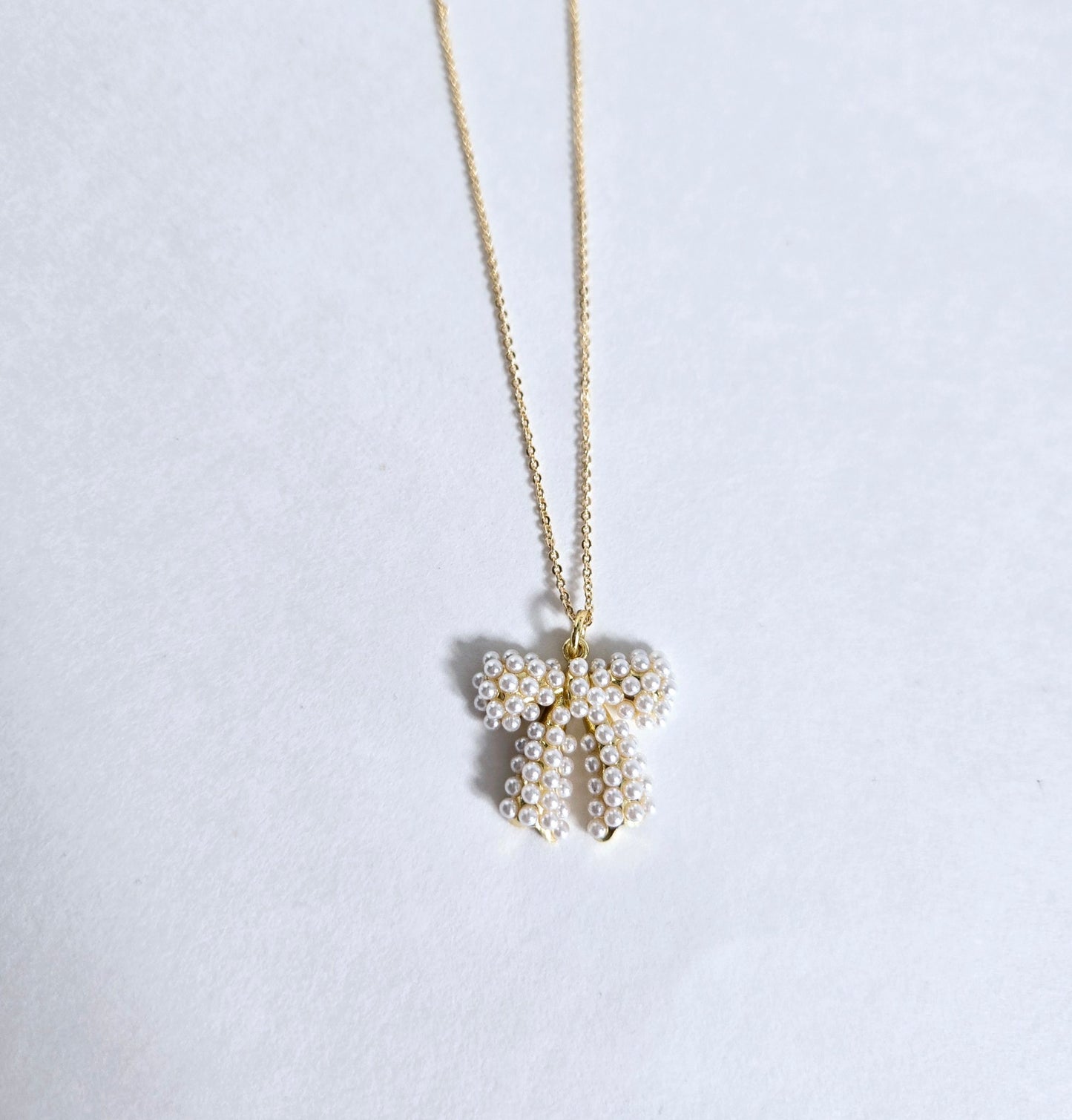 Pearl Bow Necklace