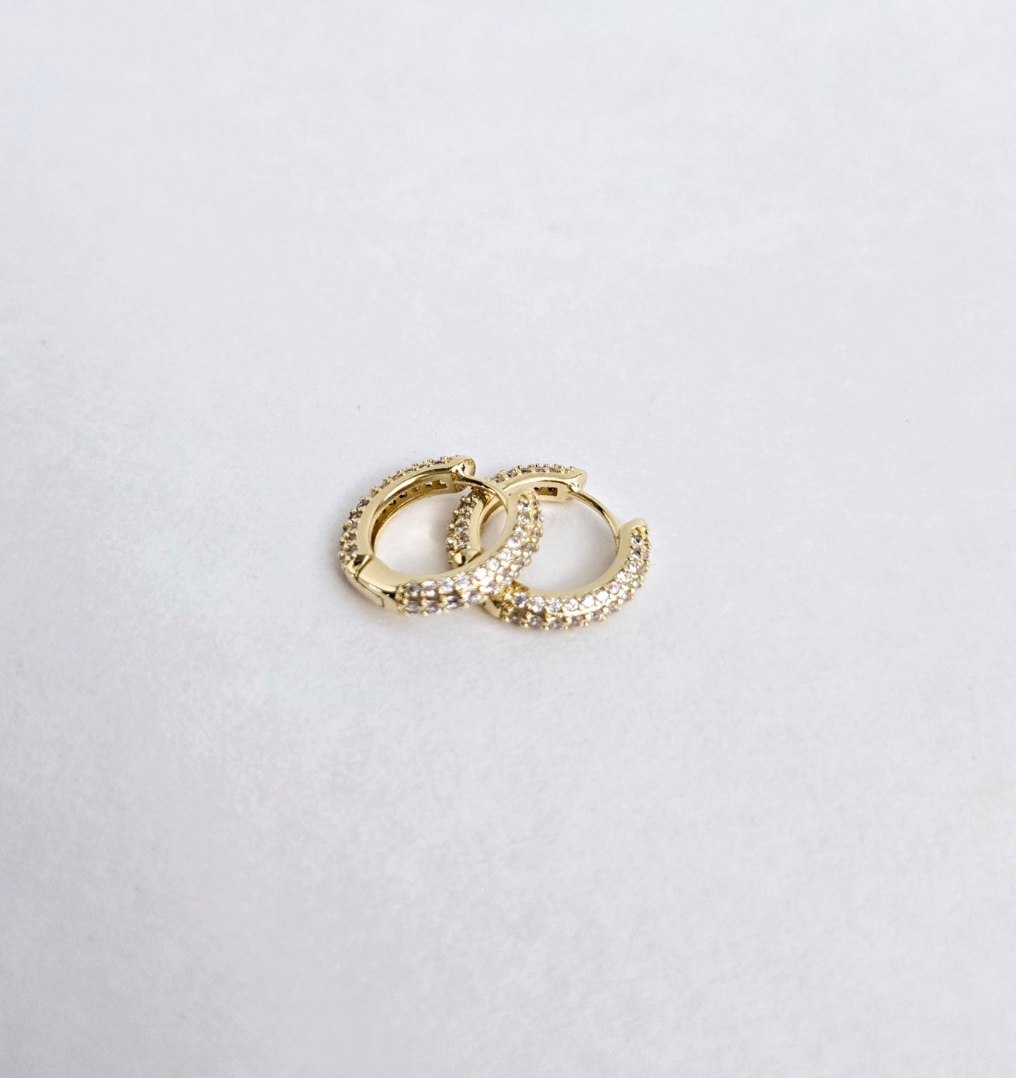Chunky CZ Round Huggies
