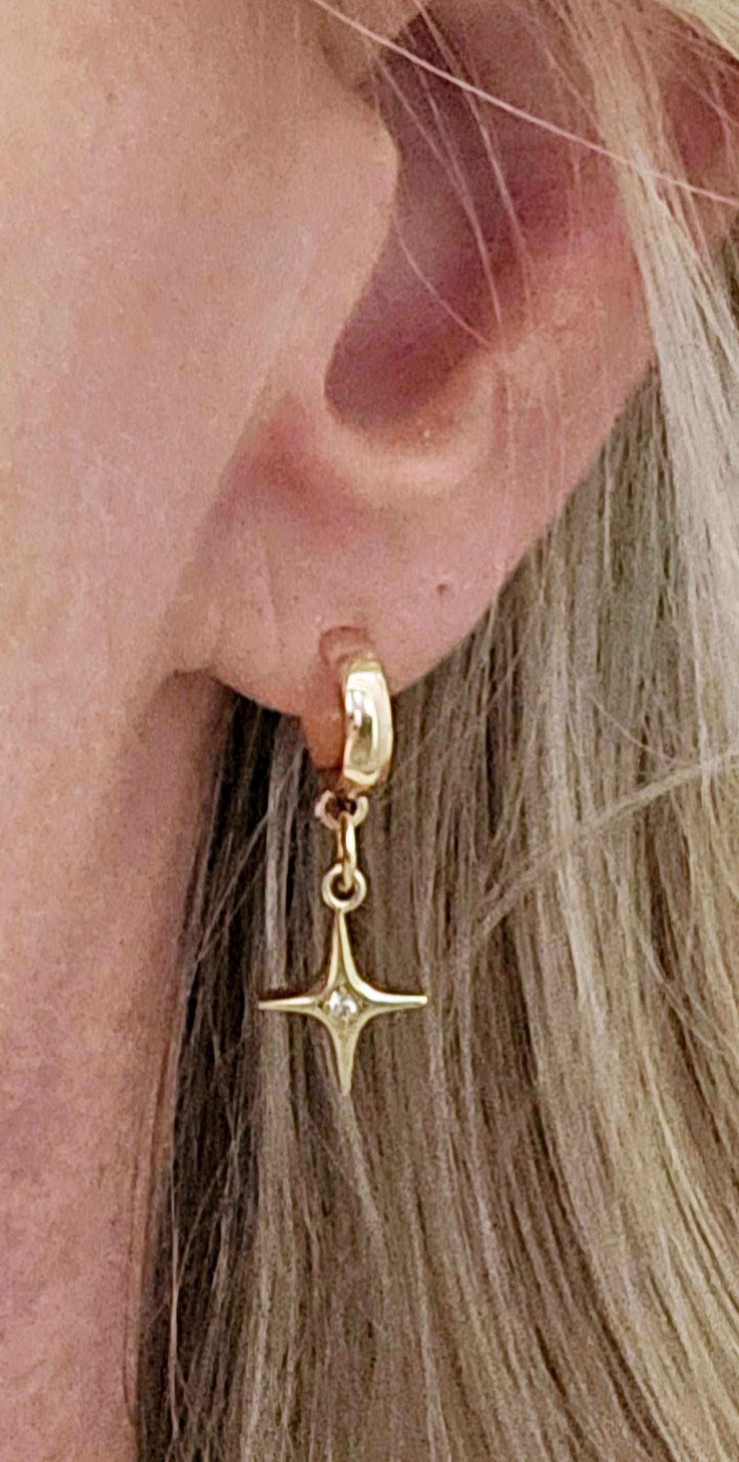 Kayla's North star earrings