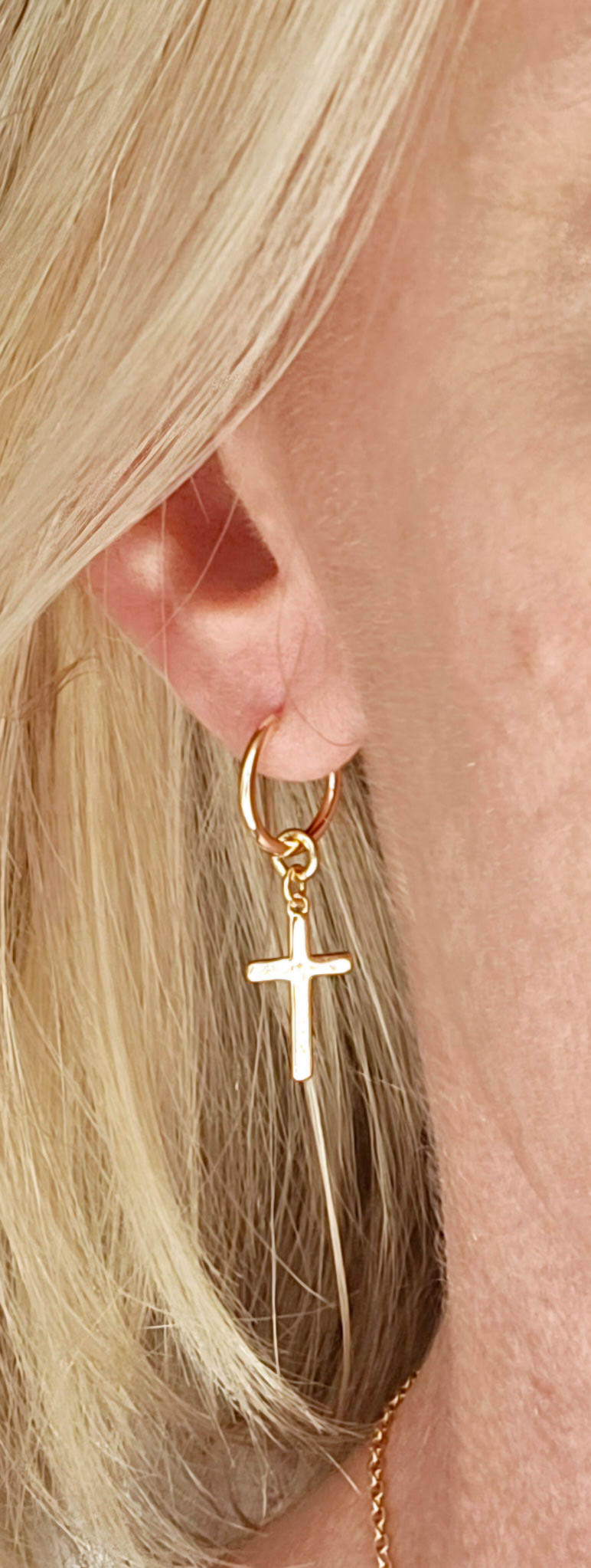 Simple Cross Earrings