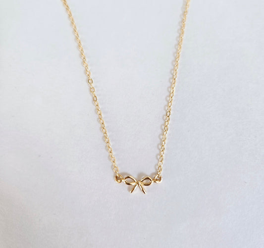 Mini Bow Connector Necklace