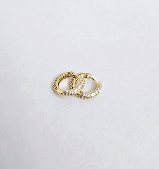 Chunky CZ Round Huggies