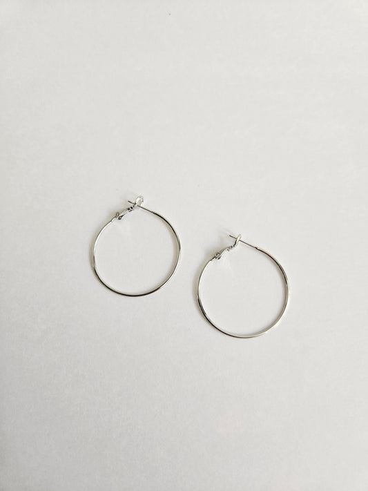 Silver hoops